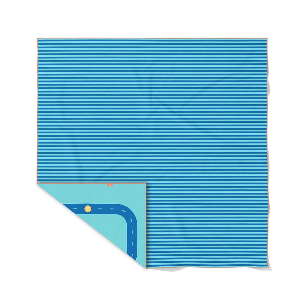 QUUT | 2 in 1 Strandlaken XL | On The Road | Blue - Le CirQue Conceptstore