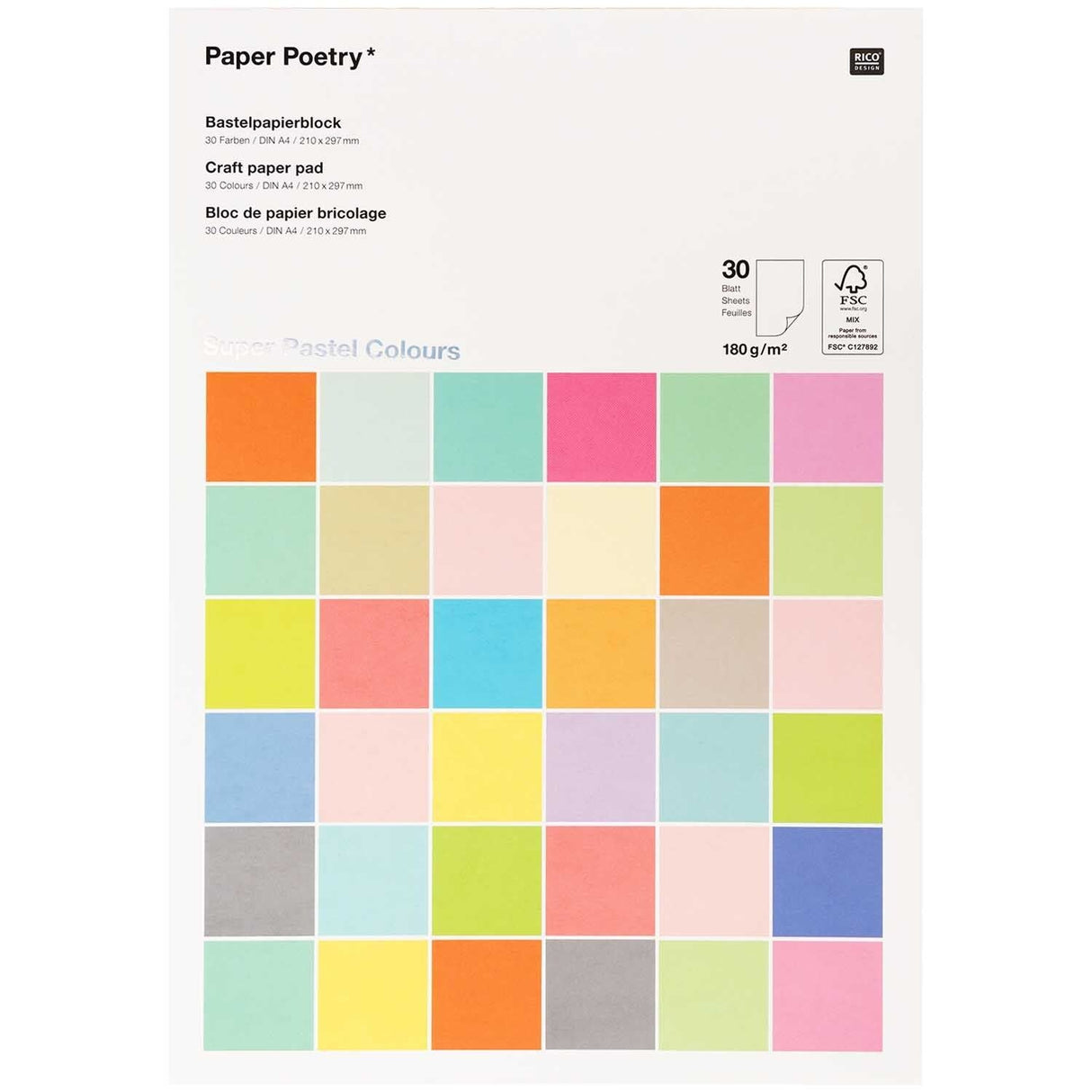 RICO DESIGN | Gekleurd Papier | Pastel - Le CirQue Conceptstore
