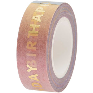 RICO DESIGN | Washi Tape | Happy Birthday Regenboog - Le CirQue Conceptstore