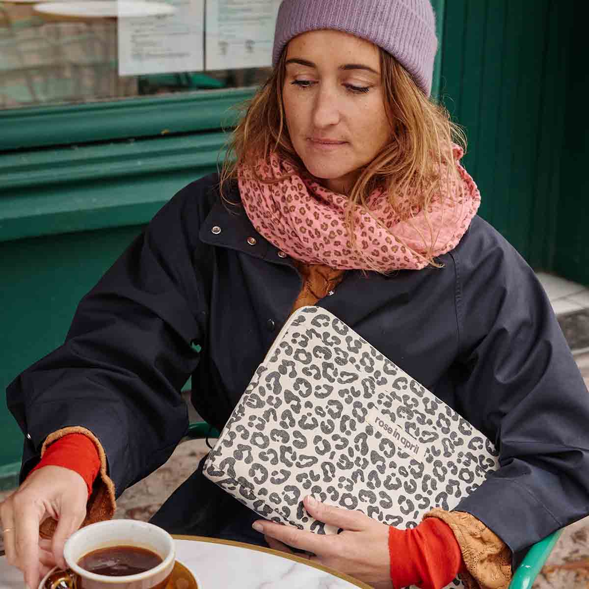 ROSE IN APRIL | Laptophoes | Octave Leopard greige - Le CirQue Conceptstore