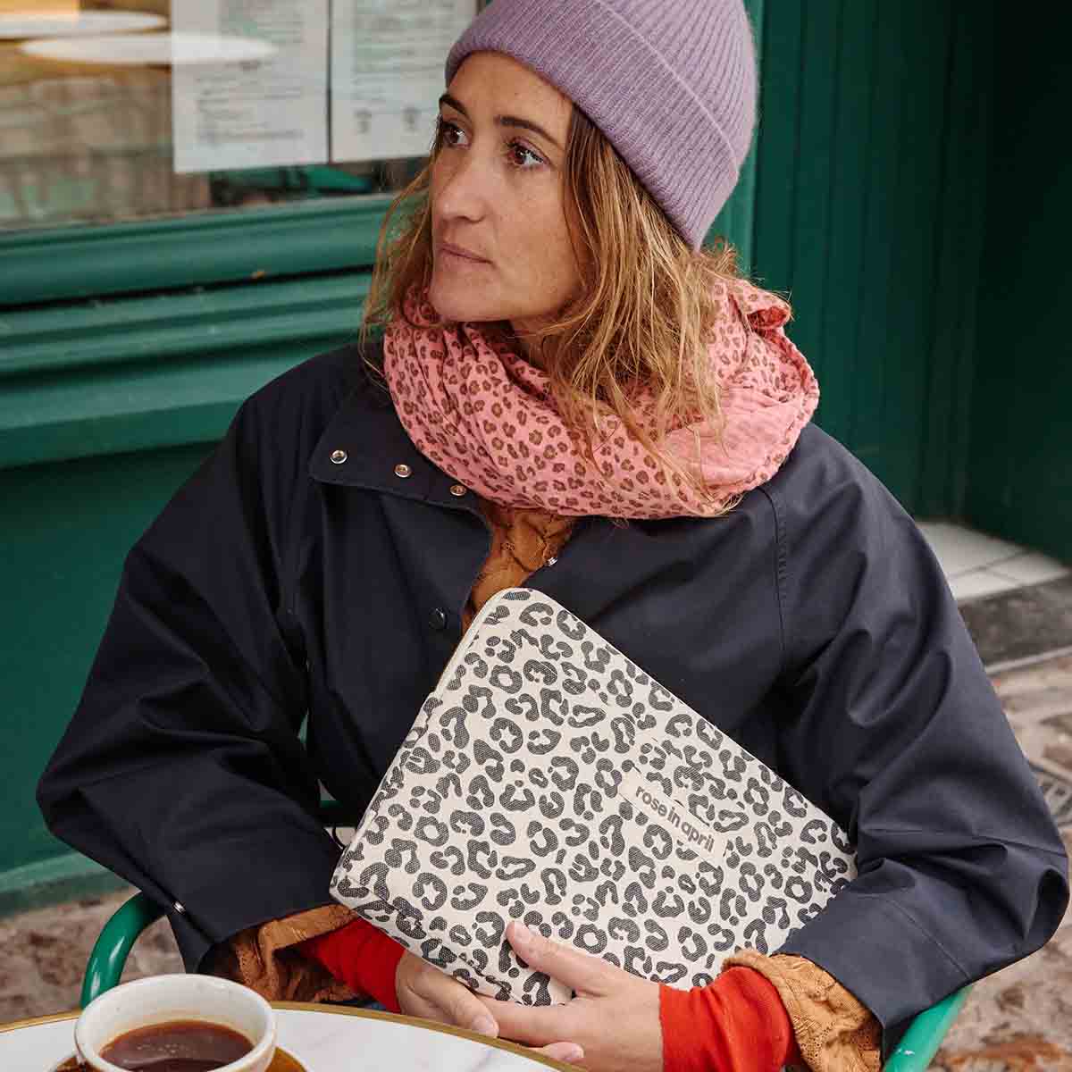 ROSE IN APRIL | Laptophoes | Octave Leopard greige - Le CirQue Conceptstore