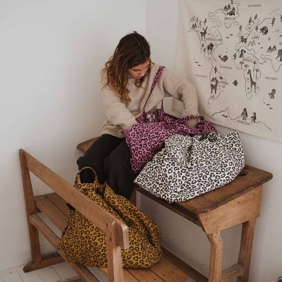ROSE IN APRIL | Totebag XL | Elisa Leopard Caramel - Le CirQue Conceptstore