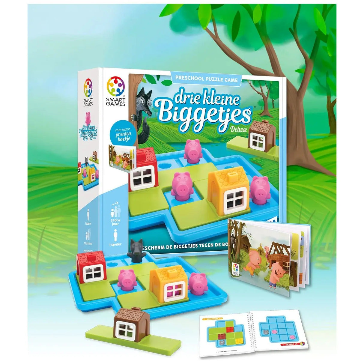 SMART GAMES | Educatief Solo Spel | De Drie Biggetjes Deluxe 3+ - Le CirQue Conceptstore