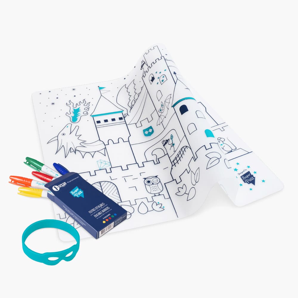 SUPER PETIT | Inkleurbare Placemat | Castle 3+ - Le CirQue Conceptstore
