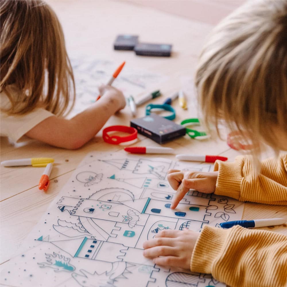 SUPER PETIT | Inkleurbare Placemat | Castle 3+ - Le CirQue Conceptstore