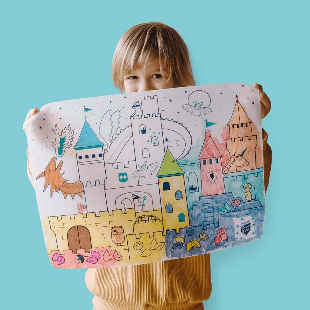 SUPER PETIT | Inkleurbare Placemat | Castle 3+ - Le CirQue Conceptstore