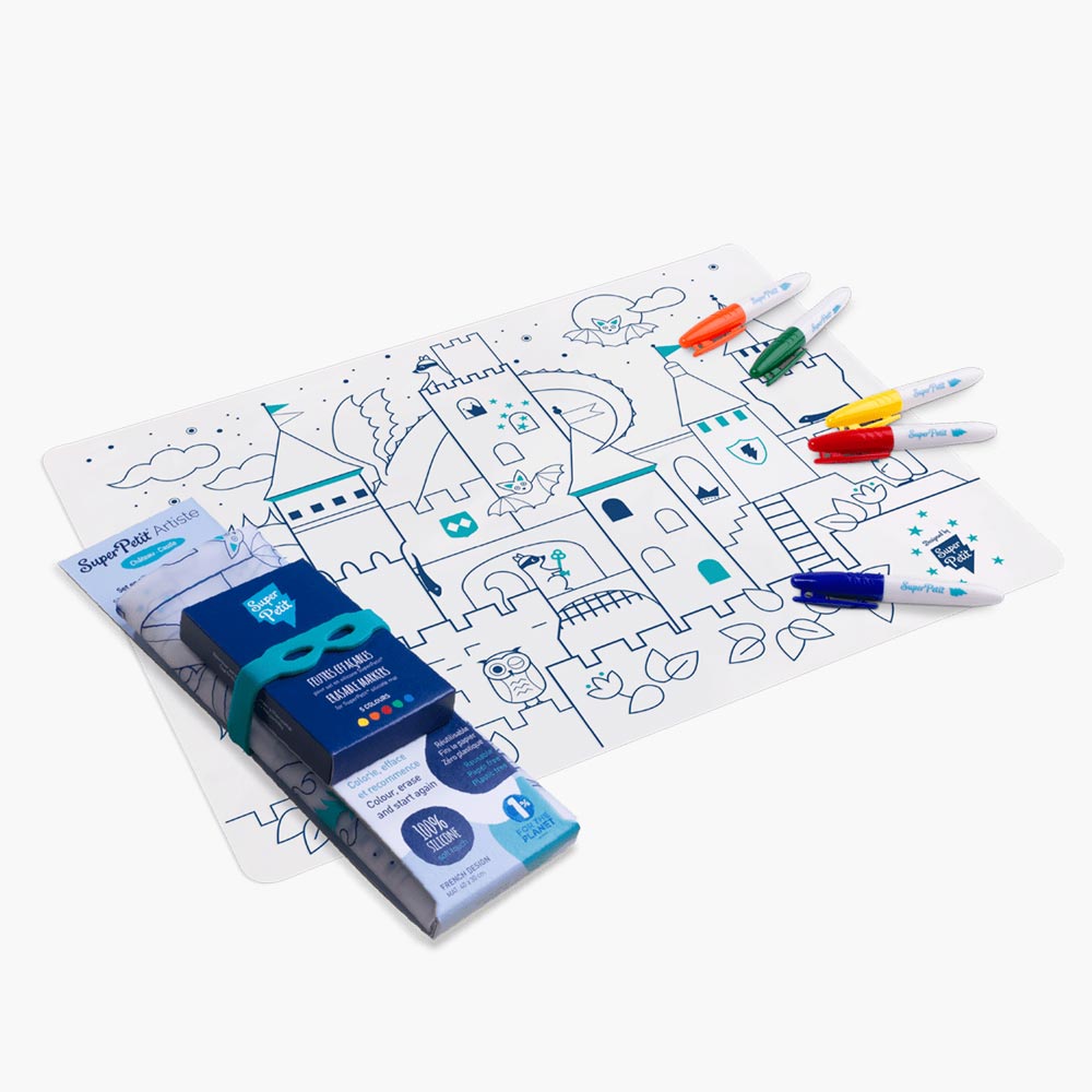 SUPER PETIT | Inkleurbare Placemat | Castle 3+ - Le CirQue Conceptstore