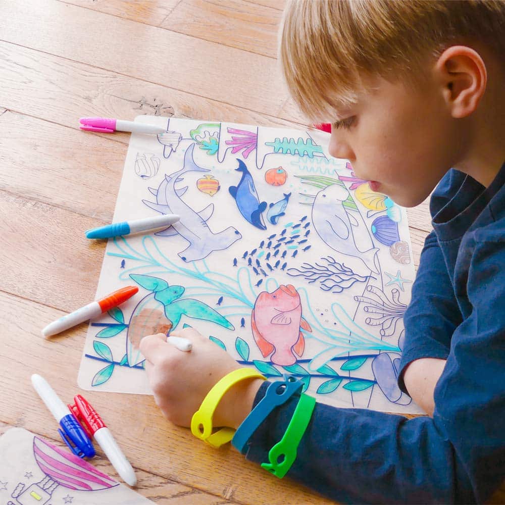 SUPER PETIT | Inkleurbare Placemat | Coral Reef 3+ - Le CirQue Conceptstore