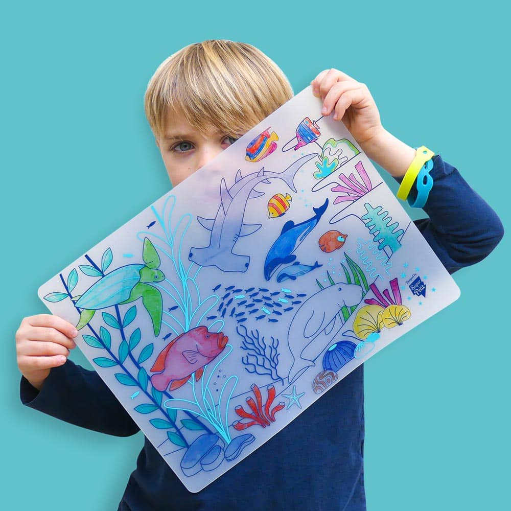 SUPER PETIT | Inkleurbare Placemat | Coral Reef 3+ - Le CirQue Conceptstore