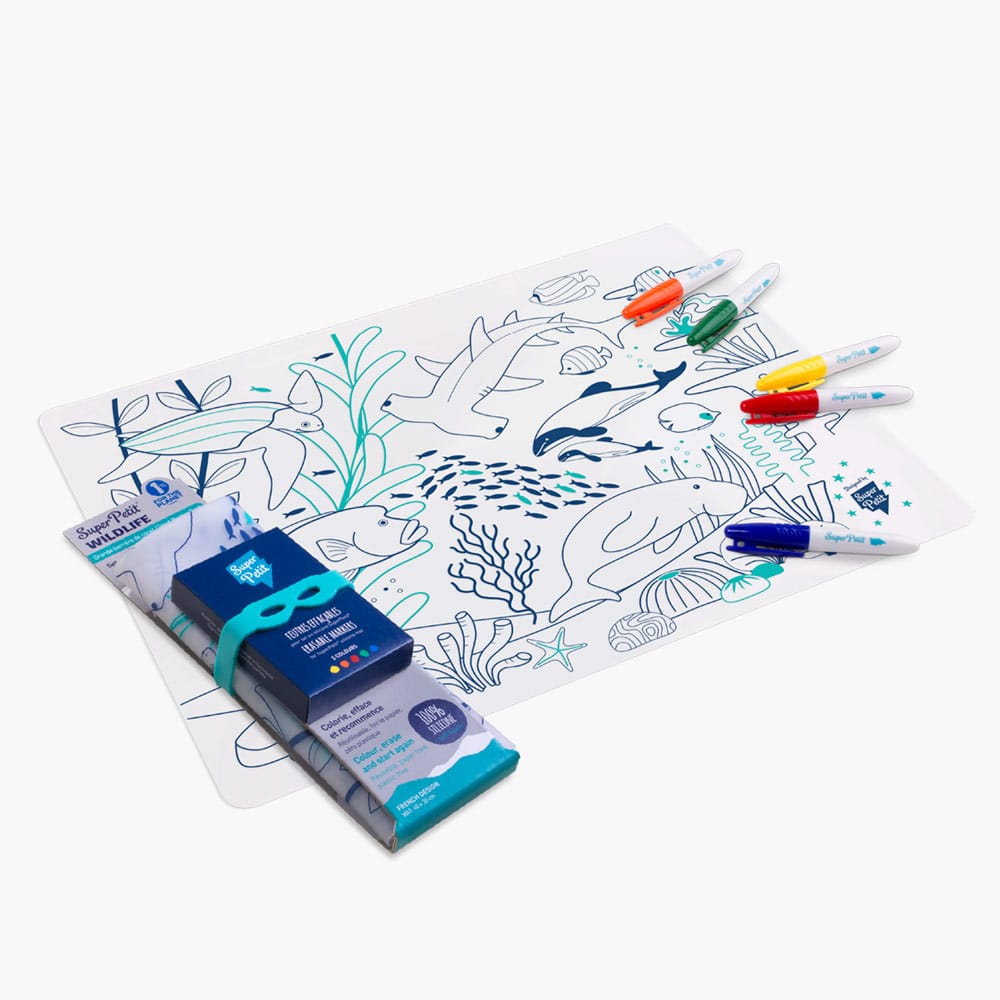 SUPER PETIT | Inkleurbare Placemat | Coral Reef 3+ - Le CirQue Conceptstore