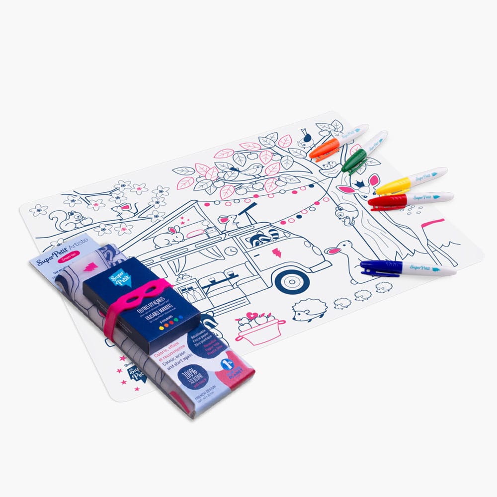 SUPER PETIT | Inkleurbare Placemat | Dream Van 3+ - Le CirQue Conceptstore