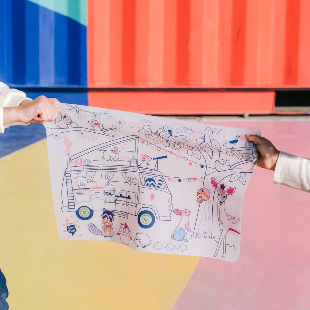 SUPER PETIT | Inkleurbare Placemat | Dream Van 3+ - Le CirQue Conceptstore