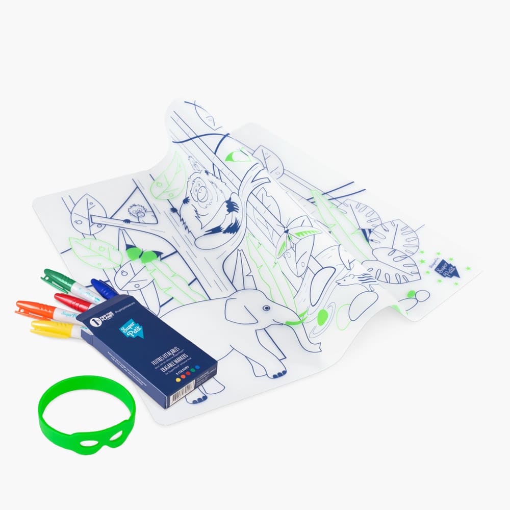 SUPER PETIT | Inkleurbare Placemat | Jungle 3+ - Le CirQue Conceptstore