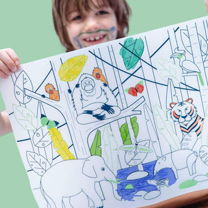 SUPER PETIT | Inkleurbare Placemat | Jungle 3+ - Le CirQue Conceptstore