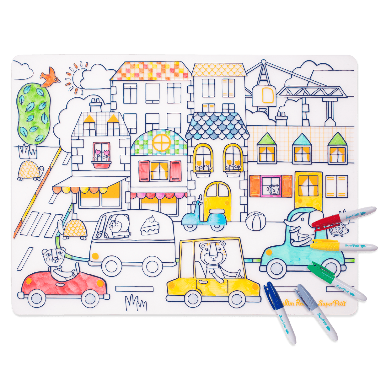 SUPER PETIT | Inkleurbare Placemat | Moulin Roty Popipop 3+ - Le CirQue Conceptstore