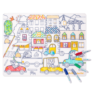 SUPER PETIT | Inkleurbare Placemat | Moulin Roty Popipop 3+ - Le CirQue Conceptstore