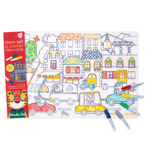 SUPER PETIT | Inkleurbare Placemat | Moulin Roty Popipop 3+ - Le CirQue Conceptstore