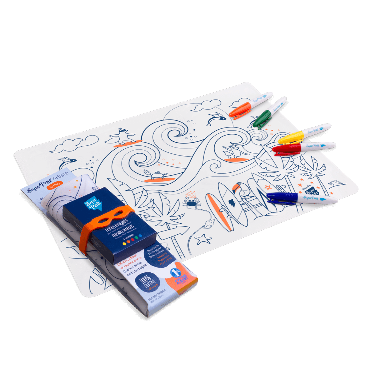 SUPER PETIT | Inkleurbare Placemat | Surf 3+ - Le CirQue Conceptstore