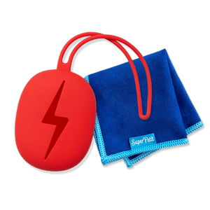 SUPER PETIT | Microvezeldoek & Rood siliconenhoesje - Le CirQue Conceptstore