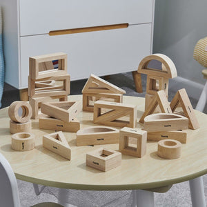 TICKIT | Houten Spiegel blokken - Le CirQue Conceptstore