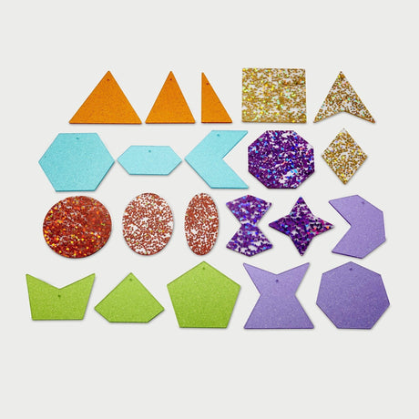 TICKIT | Regenboog Glitter Vormen - Le CirQue Conceptstore