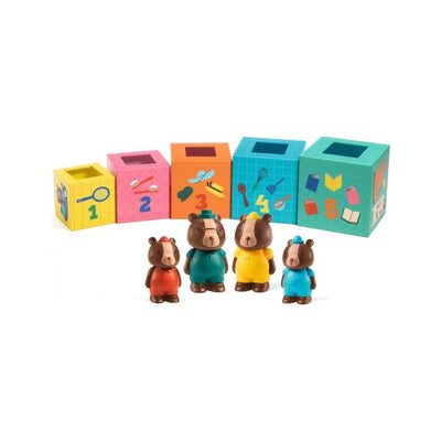 DJECO - Stapelblokken "TopaniHouse" (incl 4 beren) 18m+ - Le CirQue Kidsconceptstore 