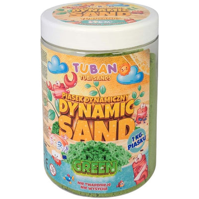 TUBAN - Dynamic Kinetic Sand Green (1kg) 3+ - Le CirQue Kidsconceptstore 