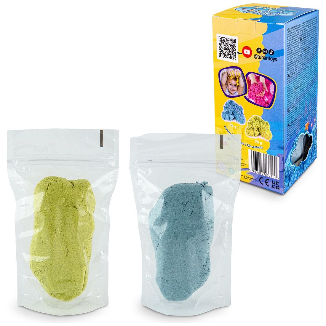 TUBAN - Fluffy Sand "Blue/Yellow" 3+ - Le CirQue Conceptstore