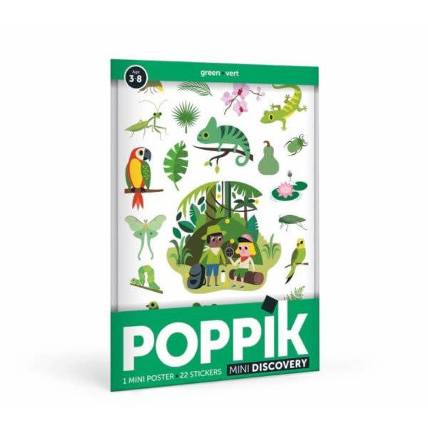 POPPIK - Mini discovery stickers "La jungle" 3+ - Le CirQue Kidsconceptstore 