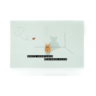 LUCKIES - Postkaart & Geluksbrenger "Grote avonturen beginnen klein" - Le CirQue Kidsconceptstore 