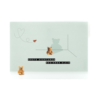 LUCKIES - Postkaart & Geluksbrenger "Grote avonturen beginnen klein" - Le CirQue Kidsconceptstore 