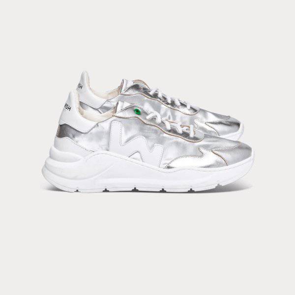 WOMSH - Vegan Sneaker Wave Silver - Le CirQue Conceptstore