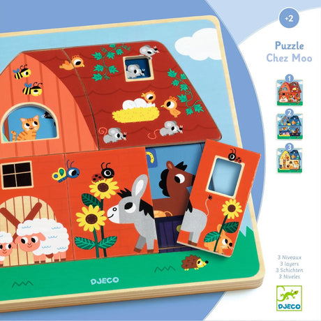 DJECO | Puzzel | Chez Moo 2+ - Le CirQue Conceptstore
